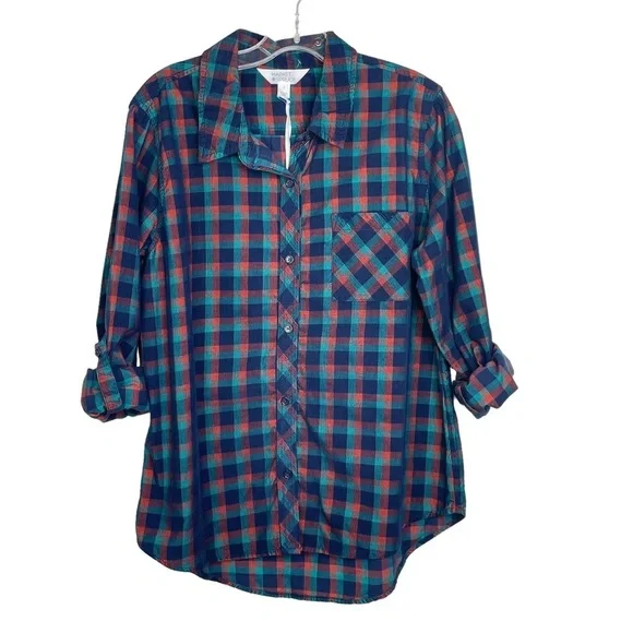 Stitch Fix l Market & Spruce Plaid Corduroy Button Down, Large - Picture 1 of 8